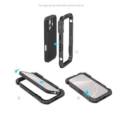 SmallRig 4828 - zestaw, klatka operatorska z etui do iPhone 16 Pro_3
